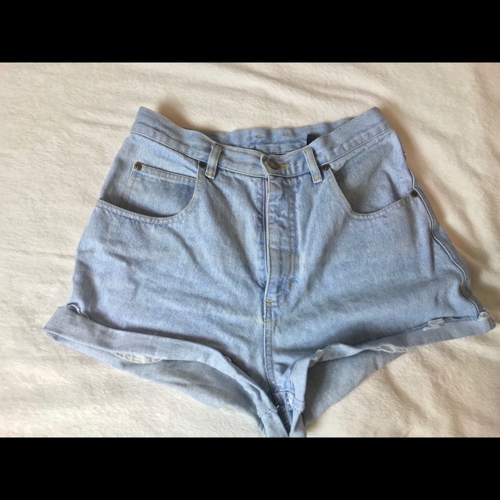 Super high waisted jean shorts